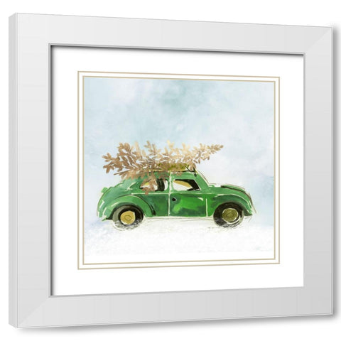 Bringing Joy II  White Modern Wood Framed Art Print with Double Matting by PI Studio