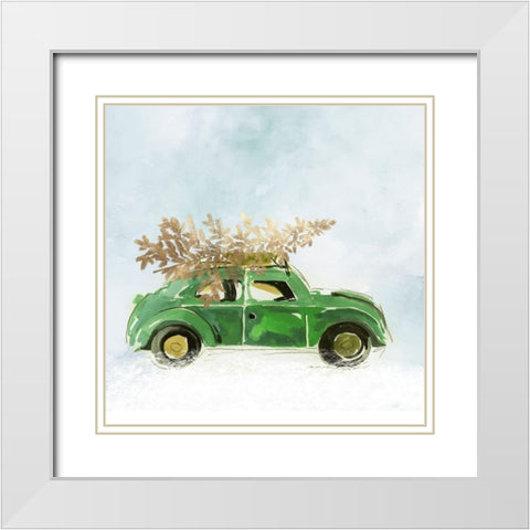 Bringing Joy II  White Modern Wood Framed Art Print with Double Matting by PI Studio