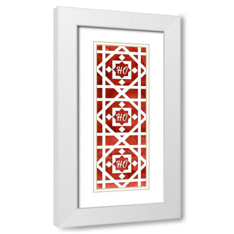 Nordic Quilt I  White Modern Wood Framed Art Print with Double Matting by PI Studio