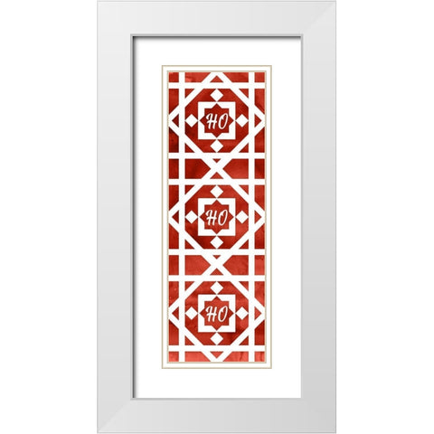 Nordic Quilt I  White Modern Wood Framed Art Print with Double Matting by PI Studio