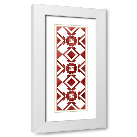 Nordic Quilt II   White Modern Wood Framed Art Print with Double Matting by PI Studio