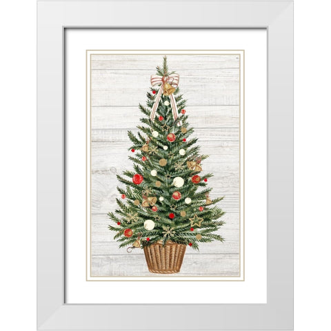 Holidays are Here White Modern Wood Framed Art Print with Double Matting by PI Studio