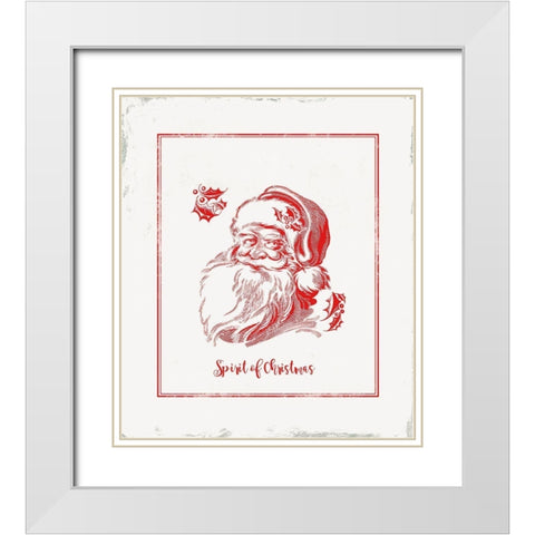 Believe in Christmas White Modern Wood Framed Art Print with Double Matting by PI Studio