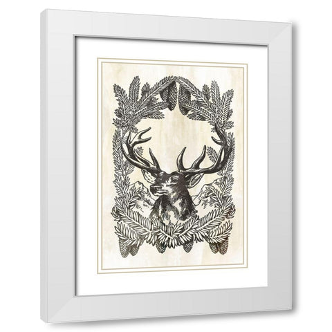 Brave  White Modern Wood Framed Art Print with Double Matting by PI Studio