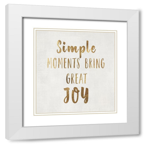 Simple Moments  White Modern Wood Framed Art Print with Double Matting by PI Studio