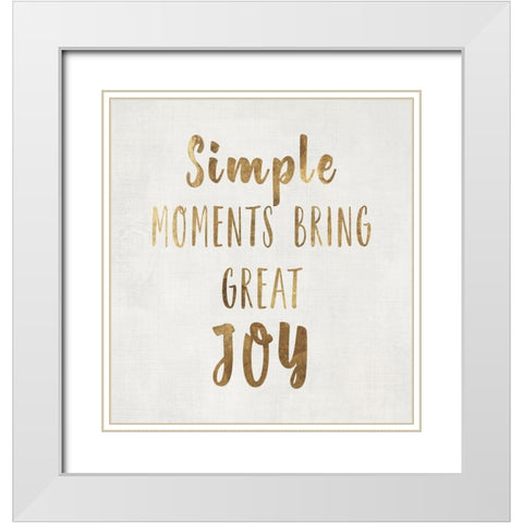 Simple Moments  White Modern Wood Framed Art Print with Double Matting by PI Studio