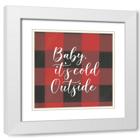 Baby, Its Cold Outside I  White Modern Wood Framed Art Print with Double Matting by PI Studio