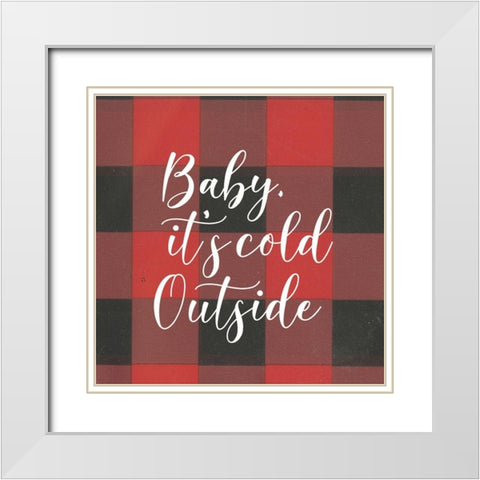 Baby, Its Cold Outside I  White Modern Wood Framed Art Print with Double Matting by PI Studio