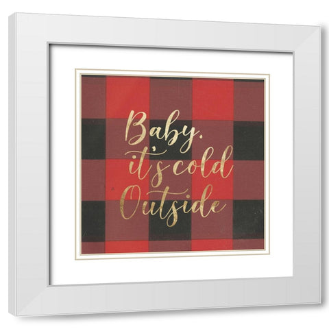 Baby, Its Cold Outside II  White Modern Wood Framed Art Print with Double Matting by PI Studio