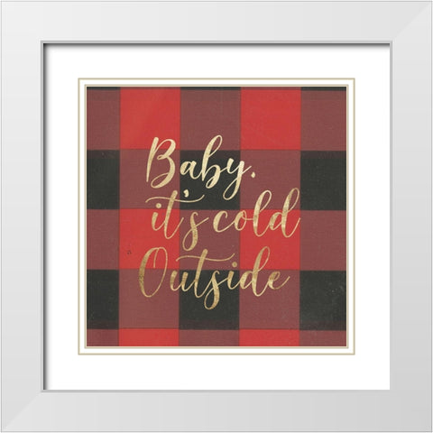 Baby, Its Cold Outside II  White Modern Wood Framed Art Print with Double Matting by PI Studio