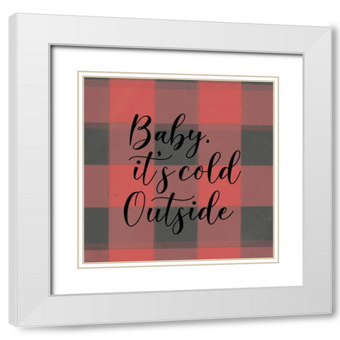 Baby, Its Cold Outside III  White Modern Wood Framed Art Print with Double Matting by PI Studio