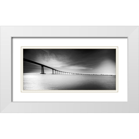 Way Over the Bay I White Modern Wood Framed Art Print with Double Matting by Hartson-Weddie, Ryan