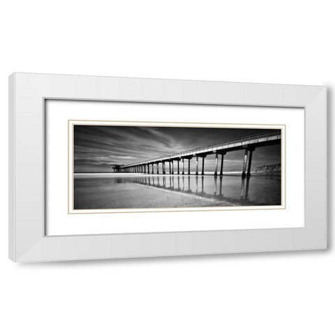 Foreshore White Modern Wood Framed Art Print with Double Matting by Hartson-Weddie, Ryan