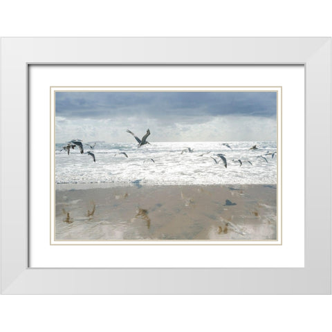 Letting Go I White Modern Wood Framed Art Print with Double Matting by Hartson-Weddle, Ryan