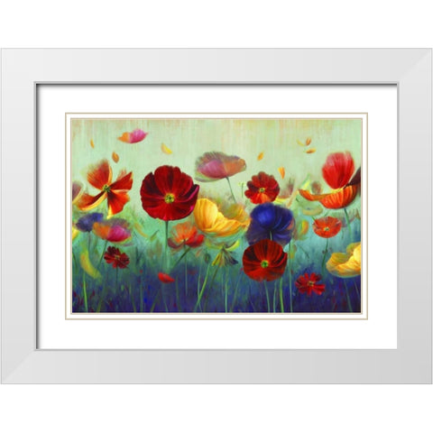 In My Garden White Modern Wood Framed Art Print with Double Matting by Iafrate, Sandra