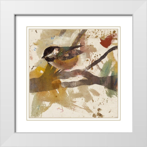 Garden Bird  White Modern Wood Framed Art Print with Double Matting by St Amant, Daniel