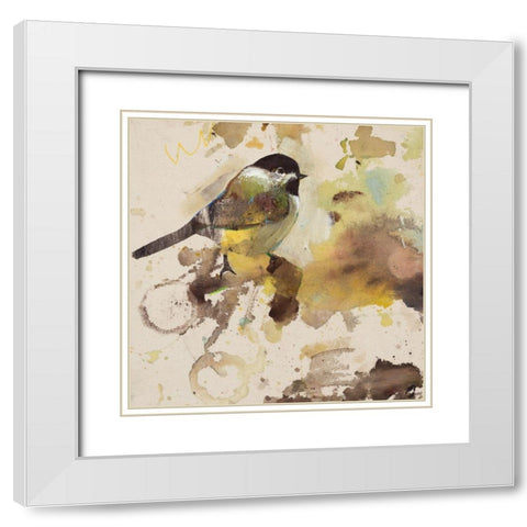 Yellow Wooland Bird  White Modern Wood Framed Art Print with Double Matting by St Amant, Daniel