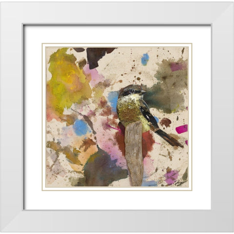 Cuckoo White Modern Wood Framed Art Print with Double Matting by St Amant, Daniel