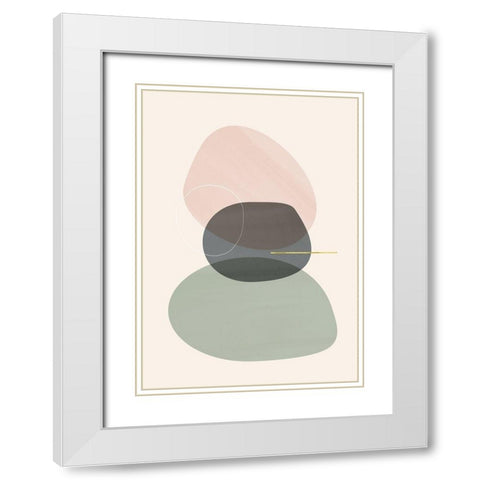 Centre Harmony  White Modern Wood Framed Art Print with Double Matting by Hogan, Aoibhne