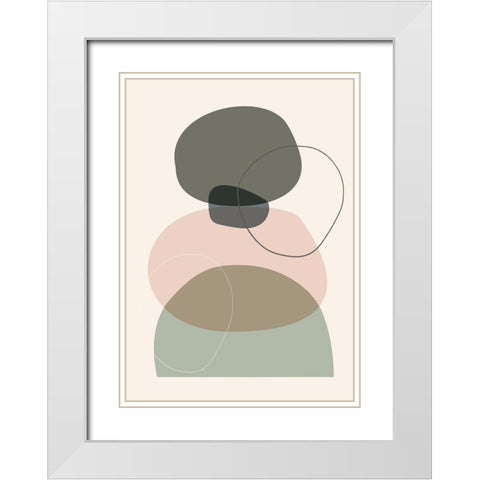 Adhere White Modern Wood Framed Art Print with Double Matting by Hogan, Aoibhne