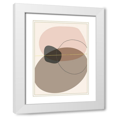 CoalesceÂ  White Modern Wood Framed Art Print with Double Matting by Hogan, Aoibhne