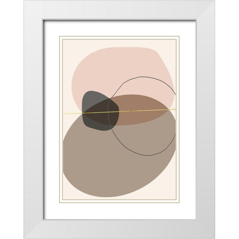 CoalesceÂ  White Modern Wood Framed Art Print with Double Matting by Hogan, Aoibhne