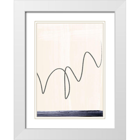 Departured II  White Modern Wood Framed Art Print with Double Matting by Hogan, Aoibhne