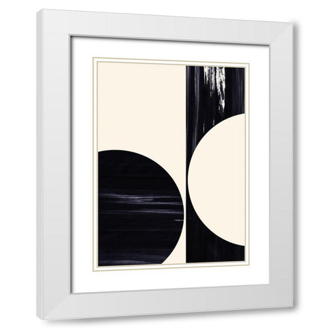 OppositeÂ  White Modern Wood Framed Art Print with Double Matting by Hogan, Aoibhne