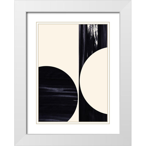 OppositeÂ  White Modern Wood Framed Art Print with Double Matting by Hogan, Aoibhne