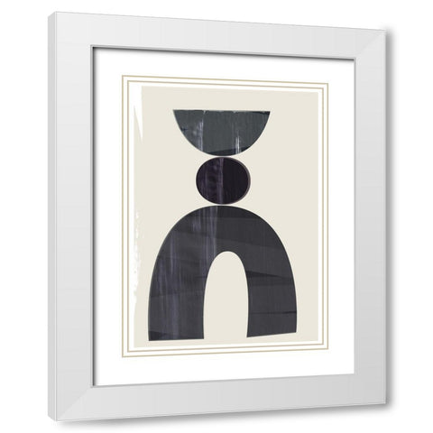 StructuredÂ  White Modern Wood Framed Art Print with Double Matting by Hogan, Aoibhne