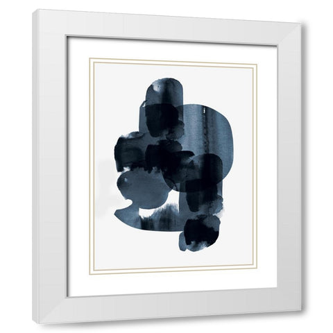 Shimmering Black II White Modern Wood Framed Art Print with Double Matting by Hogan, Aoibhne