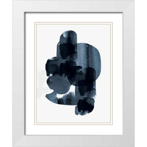 Shimmering Black II White Modern Wood Framed Art Print with Double Matting by Hogan, Aoibhne