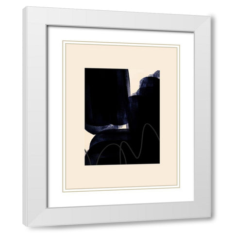 Blobs of Black II White Modern Wood Framed Art Print with Double Matting by Hogan, Aoibhne