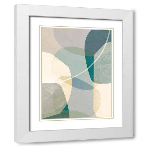 Formations of Blue I White Modern Wood Framed Art Print with Double Matting by Hogan, Aoibhne