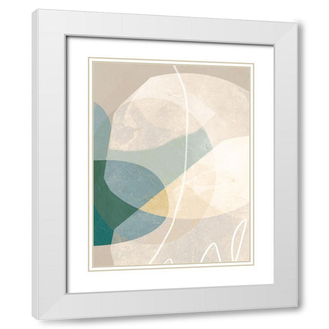 Formations of Blue III White Modern Wood Framed Art Print with Double Matting by Hogan, Aoibhne