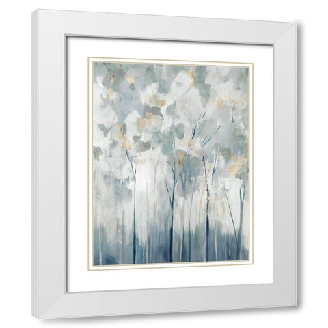 Blue Forest Adventure I  White Modern Wood Framed Art Print with Double Matting by Ian C