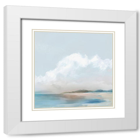 Everwich Lake II White Modern Wood Framed Art Print with Double Matting by Ian C