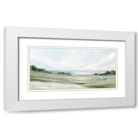 Calm Hill White Modern Wood Framed Art Print with Double Matting by Ian C