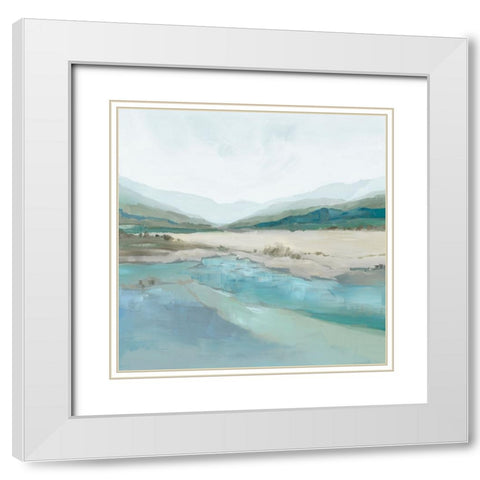 Misty Mornings White Modern Wood Framed Art Print with Double Matting by Ian C