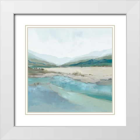 Misty Mornings White Modern Wood Framed Art Print with Double Matting by Ian C