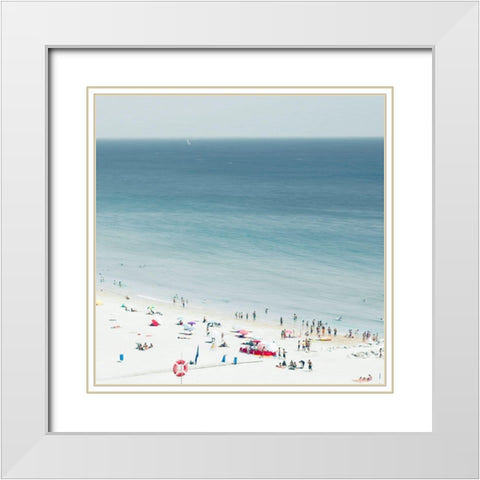 Sesimbra II White Modern Wood Framed Art Print with Double Matting by Beddoes, Ingrid