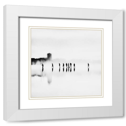 A Long Walk White Modern Wood Framed Art Print with Double Matting by Beddoes, Ingrid