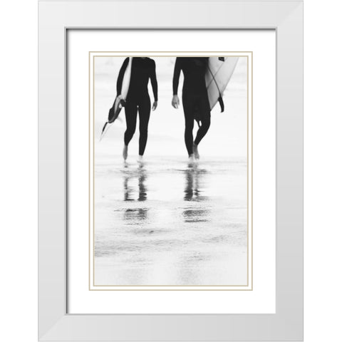 Surf I White Modern Wood Framed Art Print with Double Matting by Beddoes, Ingrid