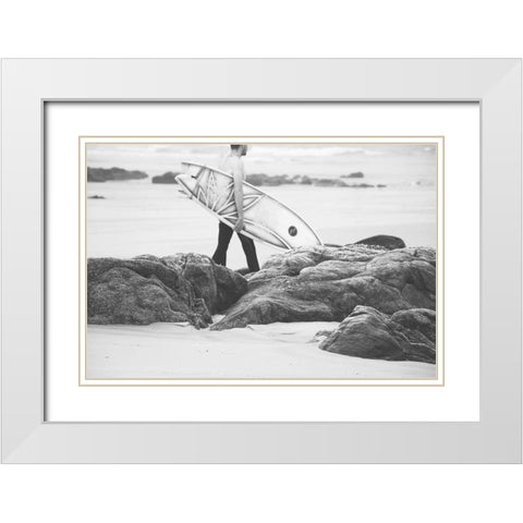 Surf II  White Modern Wood Framed Art Print with Double Matting by Beddoes, Ingrid
