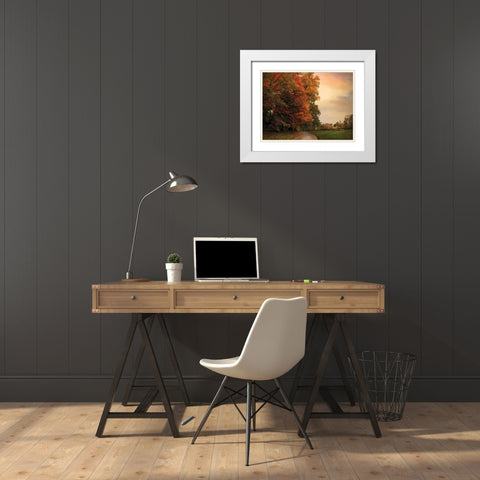 Turning White Modern Wood Framed Art Print with Double Matting by Jenney, Jessica