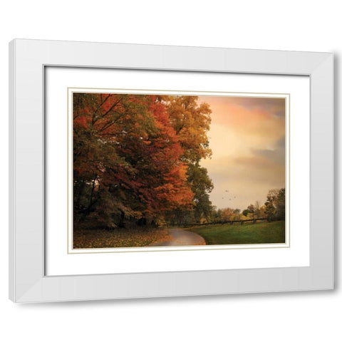 Turning White Modern Wood Framed Art Print with Double Matting by Jenney, Jessica