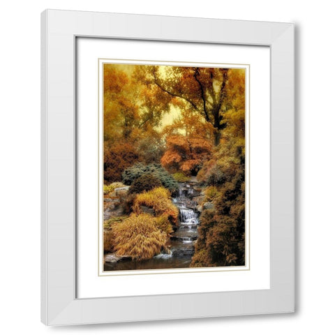 Japanese Rock Garden White Modern Wood Framed Art Print with Double Matting by Jenney, Jessica