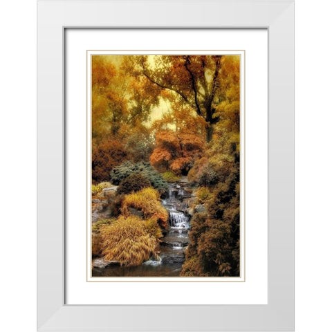 Japanese Rock Garden White Modern Wood Framed Art Print with Double Matting by Jenney, Jessica