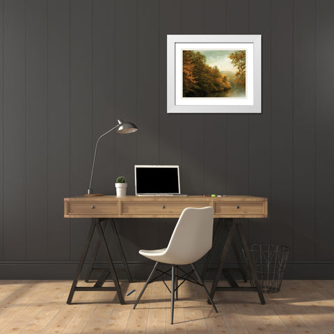 Transitions White Modern Wood Framed Art Print with Double Matting by Jenney, Jessica