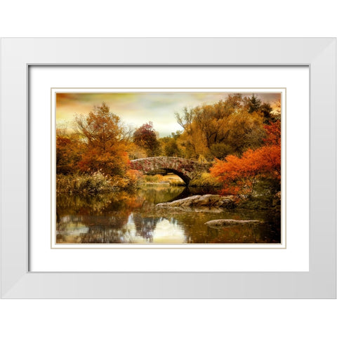 Autumn Epilogue White Modern Wood Framed Art Print with Double Matting by Jenney, Jessica